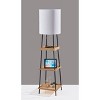 Henry Charge Shelf Floor Lamp Natural Black - Adesso: Contemporary Standing Lamp with USB Port, ETL Listed - 3 of 4