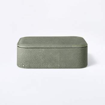 Small Rounded Faux Shagreen Box with Removable Lid - Threshold™ designed with Studio McGee