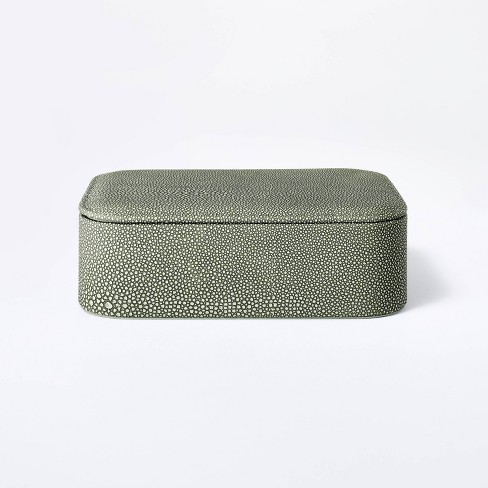 Small Rounded Faux Shagreen Box with Removable Lid - Threshold™ designed with Studio McGee - image 1 of 4