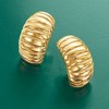 Ross-Simons Italian 18kt Yellow Gold Ribbed Earrings - 4 of 4