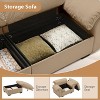 GDFStudio Elton 83.9" Velvet 2 Seater Storage Sofa with Curved Backrest and Pillows - 4 of 4
