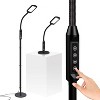 Brightech Litespan 2-in-1 Industrial Dimmable (Includes LED Light Bulb) Gooseneck Arc Floor and Table Lamp Matte Black - 2 of 4