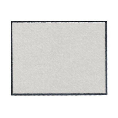 JAM Paper Blank Flat Note Cards 4 1/4x5.5 Grey Linen w/Silver Foil Trim 1754868