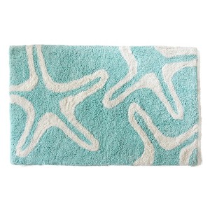 Cotton Tufted Coastal Printed Bath Rug - 1 of 4