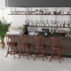 Tangkula 4 PCS Swivel Bar Stools 24 Inch Counter Height Bar Chairs w/ Ergonomic Backrest Espresso - 2 of 4