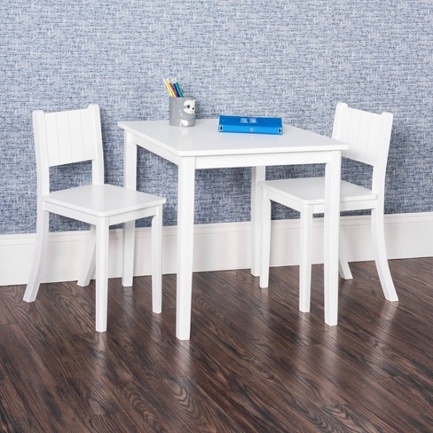 Melissa & Doug Wooden Table and Chairs Set - White