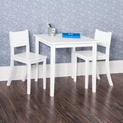 Child Craft Cafe Table and Chairs - Matte White