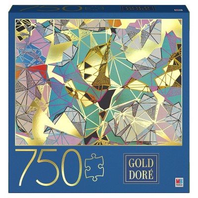 Milton Bradley Gold Foil Abstract: Geometric Elements Jigsaw Puzzle - 750pc