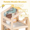 Safstar Kids Wooden Dollhouse with 7 Rooms 18 Pcs Furniture Accessories 2 Figures - 4 of 4