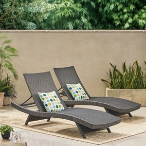 PAGED Patio Chaise Lounge Modern Wicker Recliner Tiltable Lounge Chair for Garden, Poolside - 1 of 4