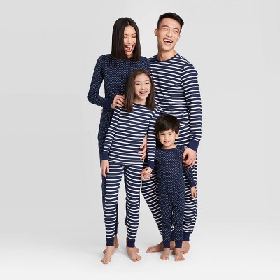 Navy Striped And Polka Dot Mix And Match Family Pajamas Collection Target