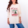 Tis The Season To Read Red Truck - Women's Garment Dyed Long Sleeve Graphic T-Shirt - 3 of 4