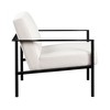 Seat Height Polyester Fabric Metal Frame Accent Chair with Comfortable Seat, Scratch-Resistant Frame, and Sleek Architectural Design - 3 of 4