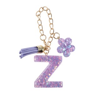 Unique Bargains Star Sequin Letter Z Flower Tassel Water Cup Pendant Purple 1 Pc - 1 of 4