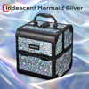 Byootique Makeup Train Case Cosmetic Organizer w/ Mirror Mermaid - 2 of 4