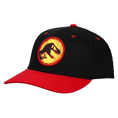Jurassic Park T-Rex Logo Elite Flex Black Snapback Hat