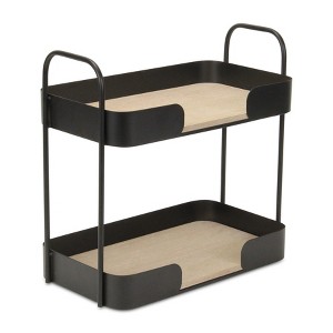 Cheung's Quintelle Two Tier Wood & Metal Table Organizer - 1 of 2
