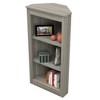 47.2" 3 Level Corner Bookshelf Smoked Oak - Inval: Contemporary Storage, Melamine Finish, MDF - 2 of 4