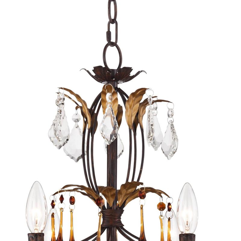 Kathy Ireland Venezia Golden Bronze Chandelier Lighting 26" Wide Rustic French Clear Amber Crystal 8-Light Fixture for Dining Room Home Kitchen Island, 6 of 11