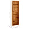 vidaXL Narrow Bookcase Solid Wood Oak Wooden Book Shelf Organizer Multi Sizes - 3 of 4