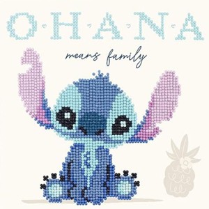 DIAMOND DOTZ, Disney Stitch Ohana Means Family Diamond Art Painting Kit 8.7" X 8.7" - 1 of 4