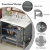 Bella Depot 36" Bathroom Vanity with Ceramic Sink with Adjustable Shelf and Open Shelf - 4 of 4