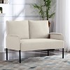 AndMakers 45.7 in. W Square Arm Velvet Modern Straight Sofa - 2 of 4