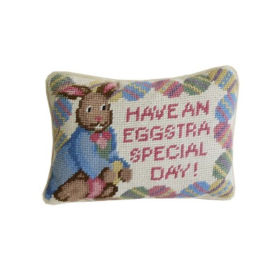 C&F Home 6.5" x 9" Eggstra Special Day Needlepoint Petite Throw Pillow