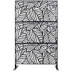 CAVINAS Patio Decorative Screen Metal Fence Privacy Screen with Leaf Pattern for Outside and Garden, 76" H×48" W - 3 of 4