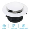 Unique Bargains ABS Plastic Adjustable Round with Screen Bathroom Office Air Vent Cover 2 Pcs - 3 of 4