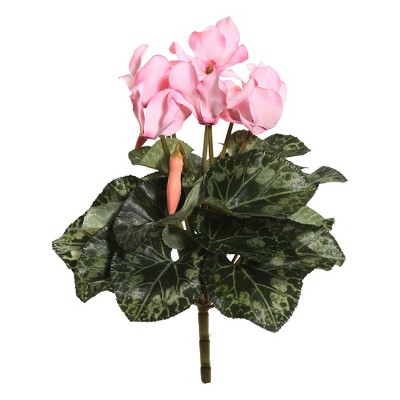 Artificial Cyclamen Bush (11") Pink - Vickerman