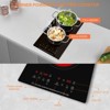 ZACHVO 3000W Electric Cooktop, 2 Burners, 12" Built-in, Ceramic, Child Safety Lock, Timer, Keep Warm, 9 Levels - 3 of 4