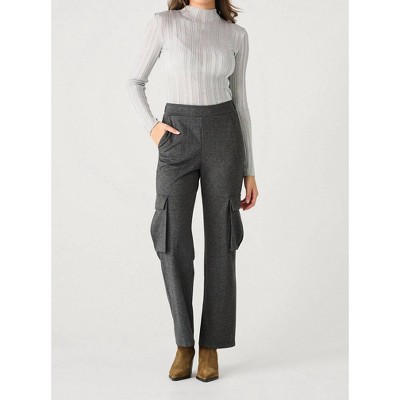 Women's Long Sleeve Ribbed Shimmer Top - Dex