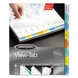 Wilson Jones View-Tab Paper Index Dividers 8-Tab Square Letter Assorted 55965