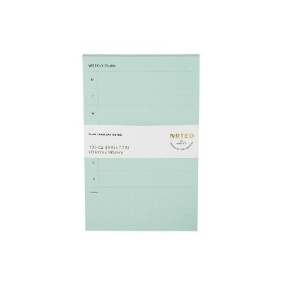 Undated Post-it Weekly Planner Notepad - Light Green