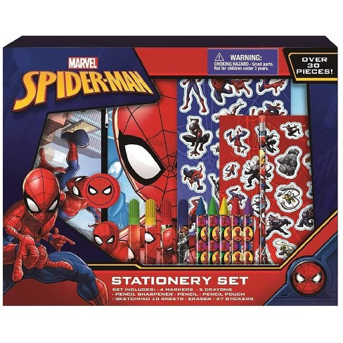 Marvel Spider-man Decorative Graphic Multicolored Pens Set of 2 Black Ink