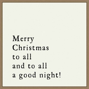 Amanti Art Merry Christmas To All by Amanti Art Portfolio Canvas Wall Art Print Framed - 1 of 4