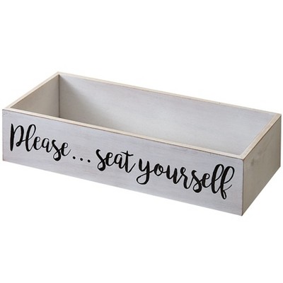 The Lakeside Collection Humorous Toilet Tank Topper Tray