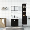 vidaXL 3-Piece Bathroom Furniture Set - Black Engineered Wood with Mirror Cabinet, Sink Cabinet, and Tall Cabinet - Modern Storage Solutions for Home - 3 of 4