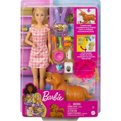 Barbie Brandclub Barbie Doll Newborn Pups Playset