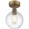 Access Lighting Port Nine 1 - Light Flush Mount in  Antique Brushed Brass - 3 of 4