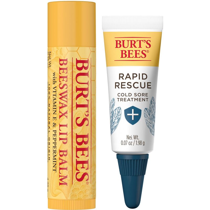 Burt&#39;s Bees Cold Sore Treatment + Beeswax Lip Balm Value Pack - 2pk/0.85oz, 1 of 8