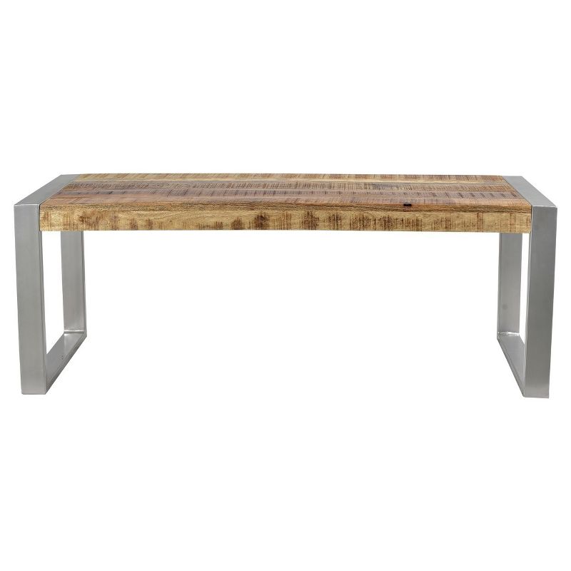 Reclaimed wood and Silver Metal - Bench - Timbergirl, 1 of 8