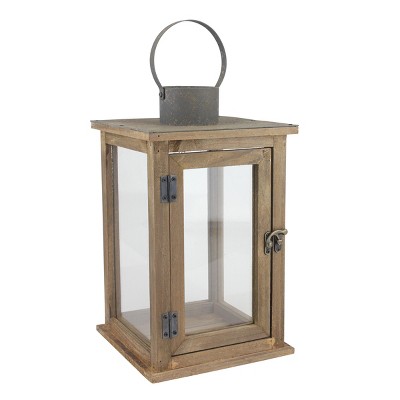 Metal Lantern with Battery Operated Candle - 13 Black - LumaBase