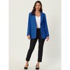 Hobemty Women's Long Sleeve 1 Button Notch Lapel Collar Blazer - 3 of 4