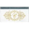 Linum Home Textiles 100% Turkish Cotton MONICA Gold Thread 2PC Embellished Bath Towel Set - 3 of 3