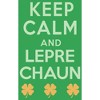 Juniors Womens Lost Gods St. Patrick's Day Keep Calm and Leprechaun Retro T-Shirt - image 2 of 4