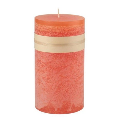Northlight Cylindrical Accent Pillar Candle - 3.25" - Tangerine Orange