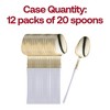 Smarty Had A Party Gold w/ White Handle Moderno Plastic Dinner Spoons - 240 pcs - 4 of 4