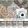 Washable Area Rugs, Vintage Floral Foldable Carpet, Low Pile Non Slip Non Shedding Mat for Bedroom Dining Room Home Office Living Room - 3 of 4